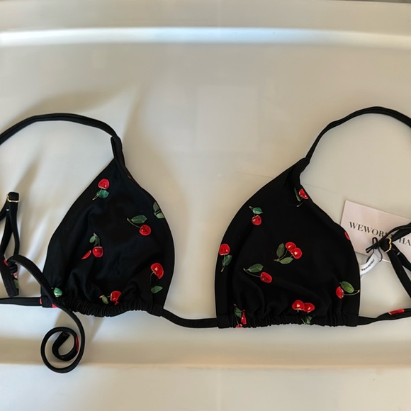 NWT We Wore What Cooper Cherry Bikini Top 🍒 - Picture 1 of 8